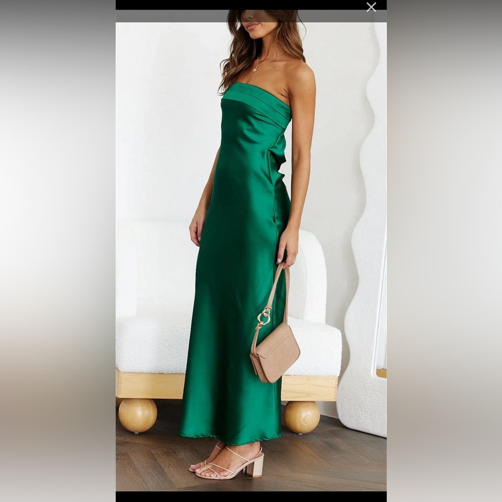 Emerald green maxi dress